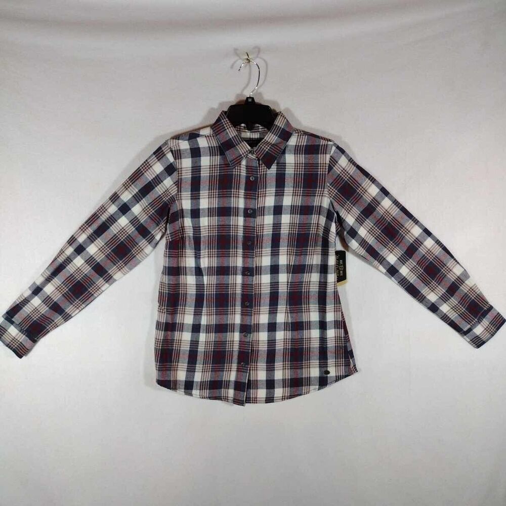 Noble Outfitters Shirt Plaid Fannel Womens Shirt Long Sleeve Size Medium - Picture 1 of 14